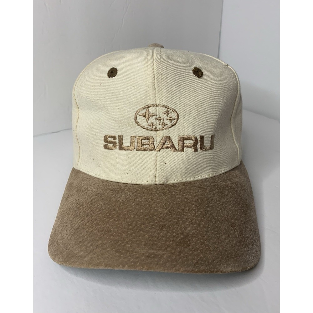 Vintage 1990s Subaru Dealership Strapback Hat Two-Tone Baseball Cap USA